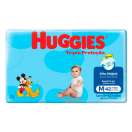 Fraldas Huggies Tripla Proteção Mega M com 42 Unidades Ref.54675