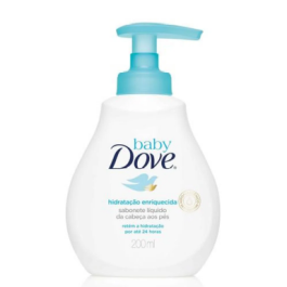 Dove baby sabonete líquido da cabeça aos pés hidratação enriquecida 200ml Ref. 13150