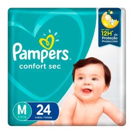 Fraldas Pampers tam. M c/ 24  confort sec pacote Jumbo Ref.17437 - 06.08