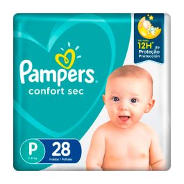 Fraldas Pampers tam. P c/ 28  confort sec pacote jumbo Ref.17134 - 06.08